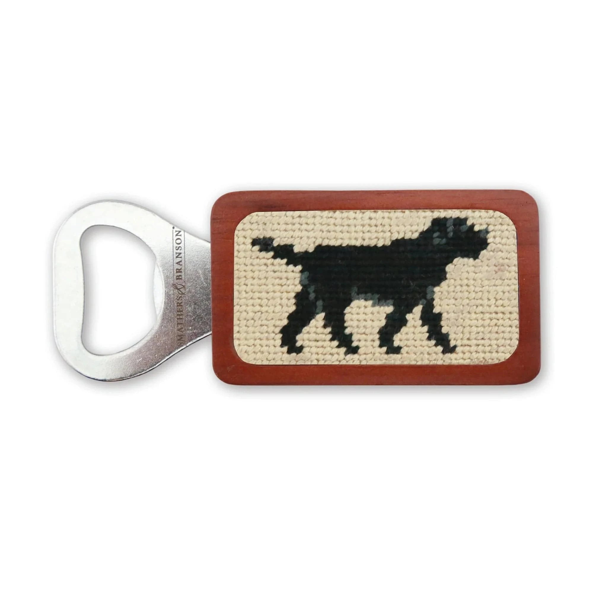 Smathers & Branson Drinkwear Black Lab Walking Bottle Opener (Light Khaki)