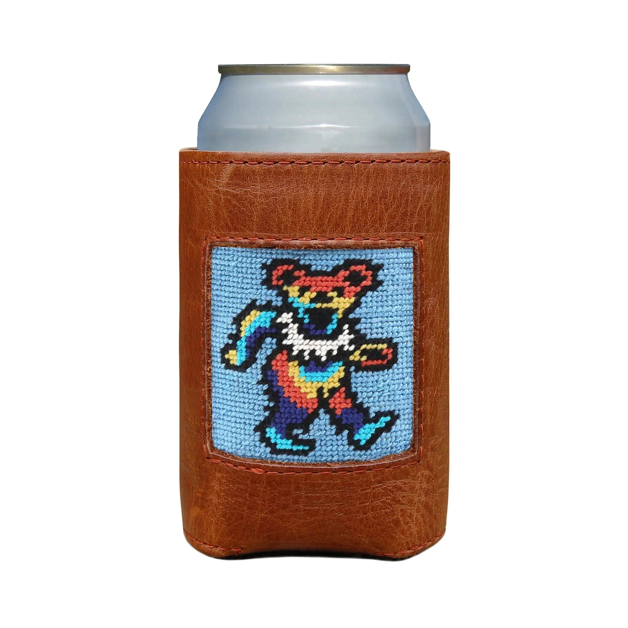 Smathers & Branson Drinkwear Dancing Bears Tie Dye Can Cooler (Light Blue)