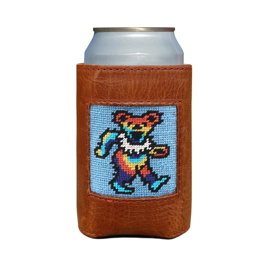 Smathers & Branson Drinkwear Dancing Bears Tie Dye Can Cooler (Light Blue)