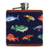 Smathers & Branson Drinkwear DARK NAVY Fish and Tackle Pattern Flask