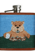Smathers & Branson Drinkwear Gopher Golf Needlepoint Flask