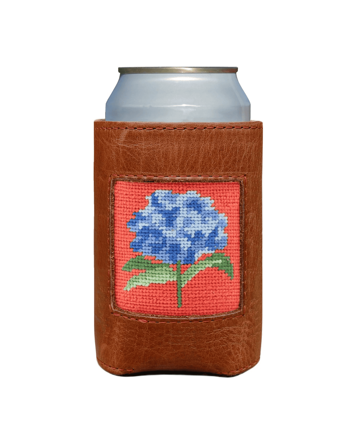 Smathers & Branson Drinkwear Hydrangea Leather Koozie