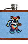 Smathers & Branson Drinkwear LIGHT BLUE Dancing Bears Tie Dye Flask (Light Blue)
