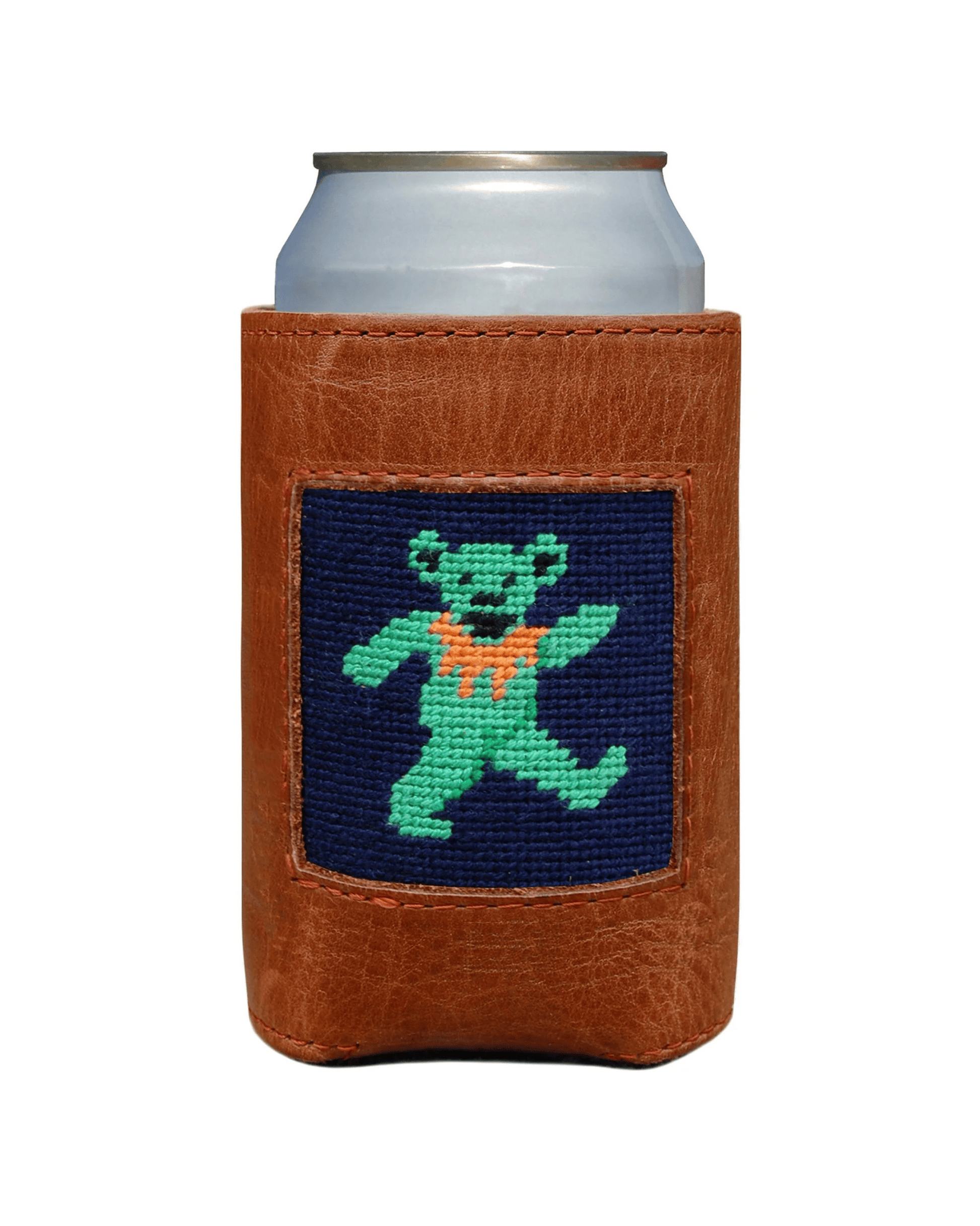 Smathers & Branson Drinkwear Navy / ONE Grateful Dead Dancing Bears Leather Koozie
