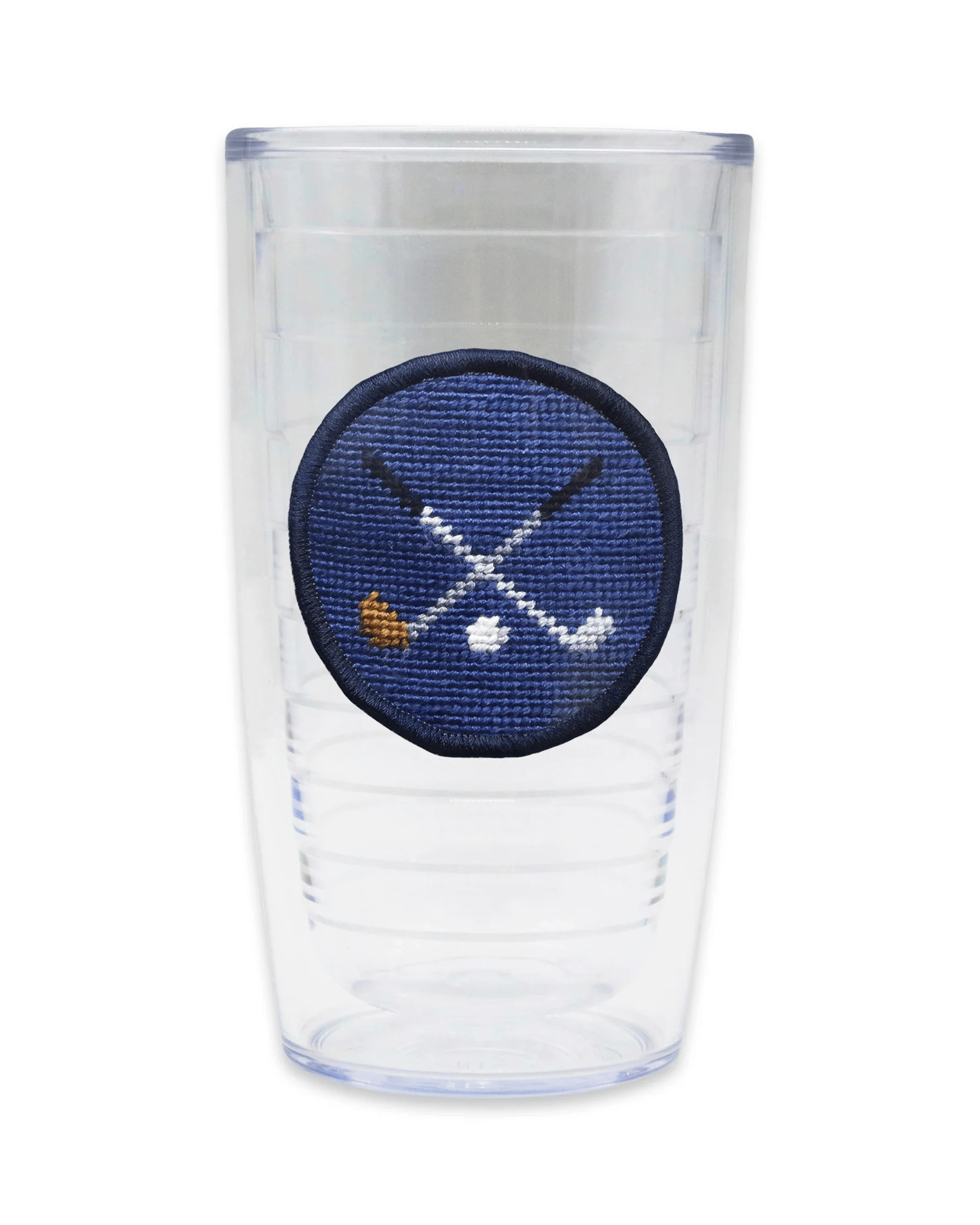 Smathers & Branson Drinkwear NONE Crossed Clubs Needlepoint Tumbler