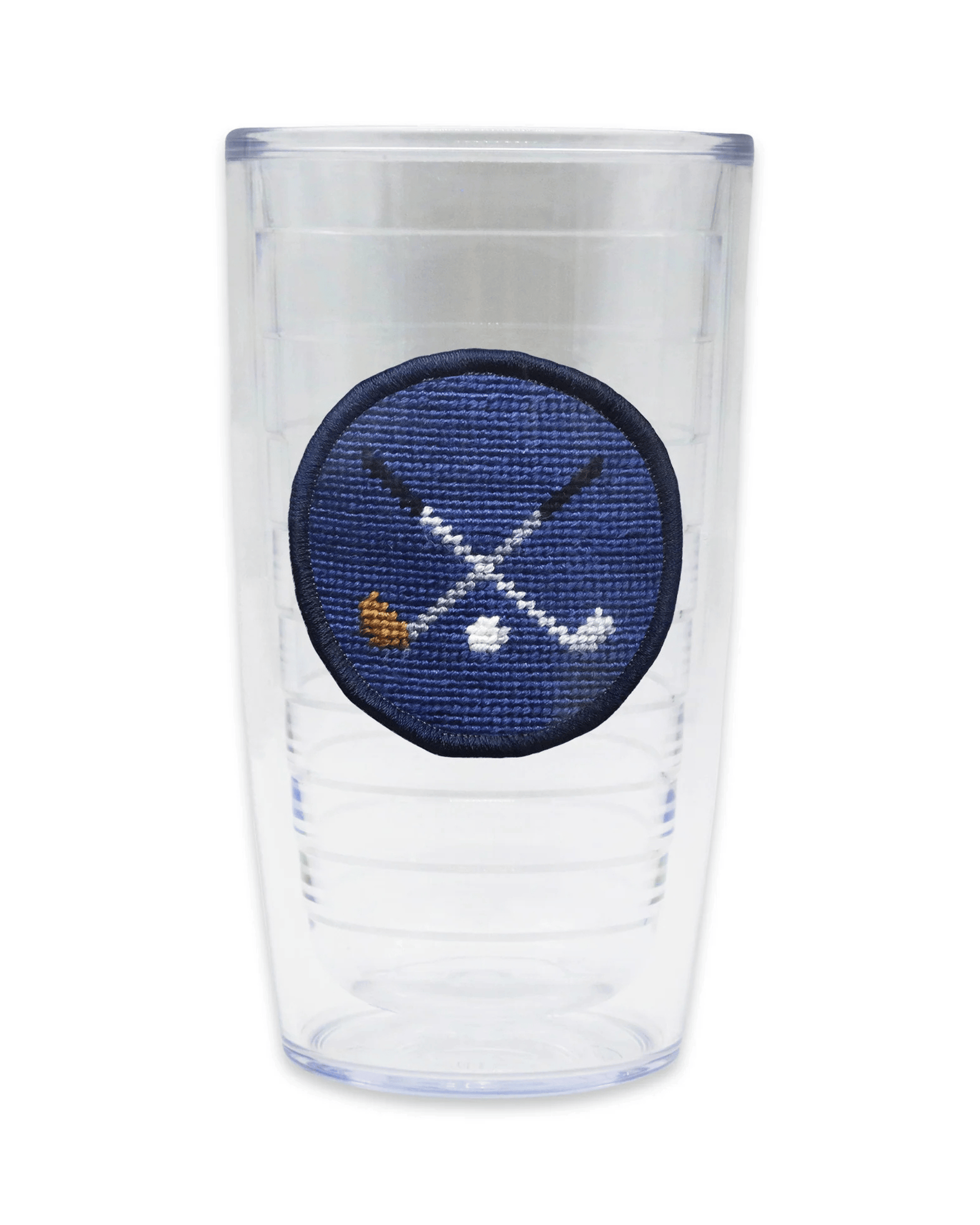Smathers & Branson Drinkwear NONE Crossed Clubs Needlepoint Tumbler