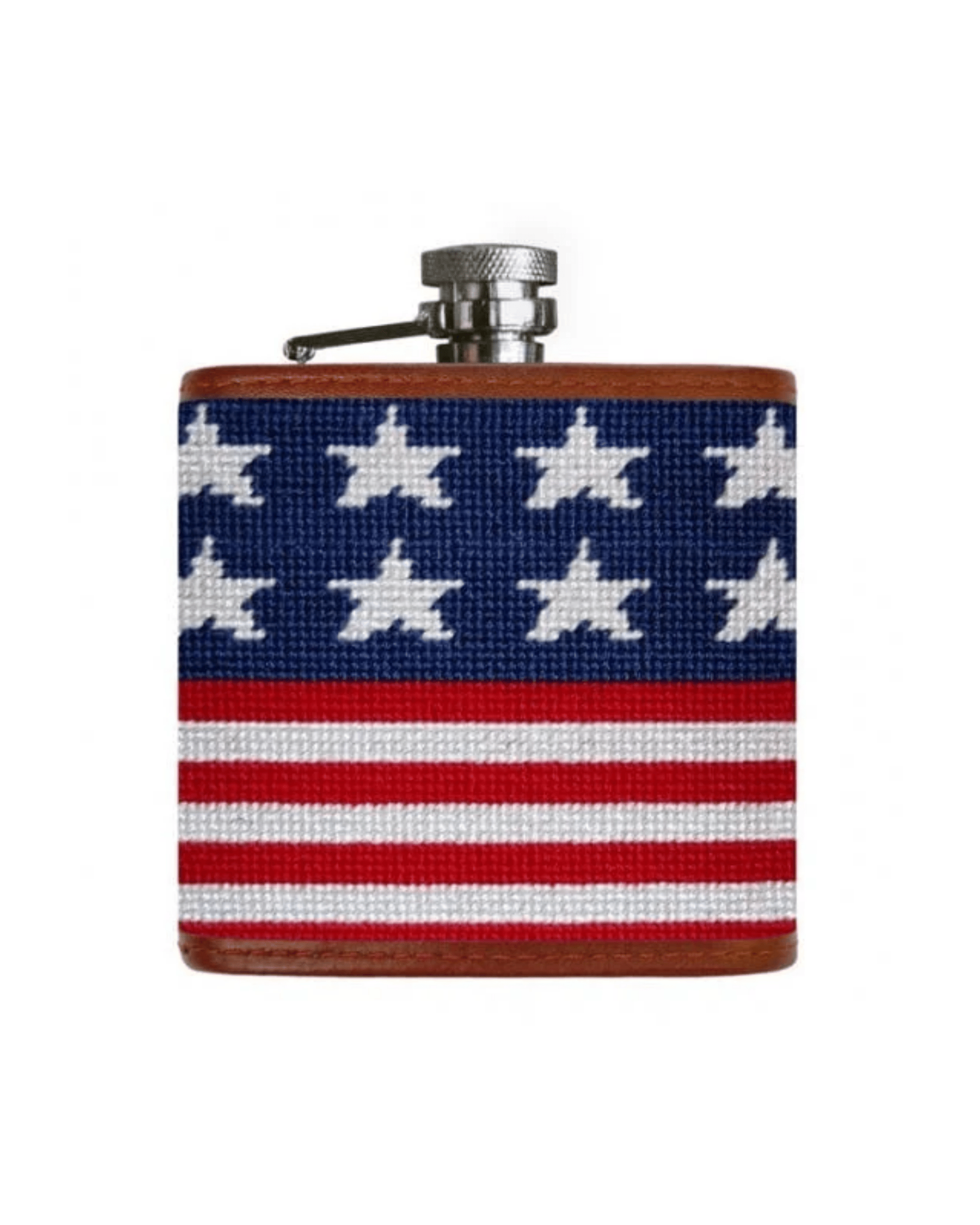 Smathers & Branson Drinkwear Old Glory Needlpoint Flask