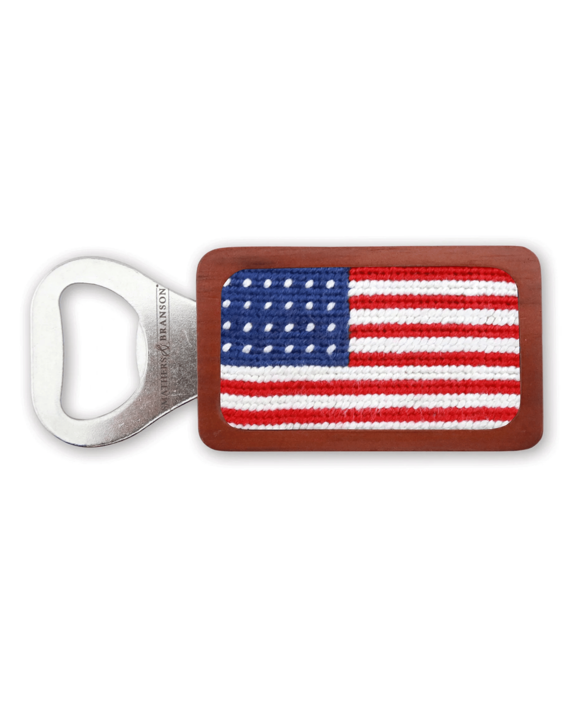Smathers & Branson Drinkwear SLATE American Flag Needlepoint Bottle Opener