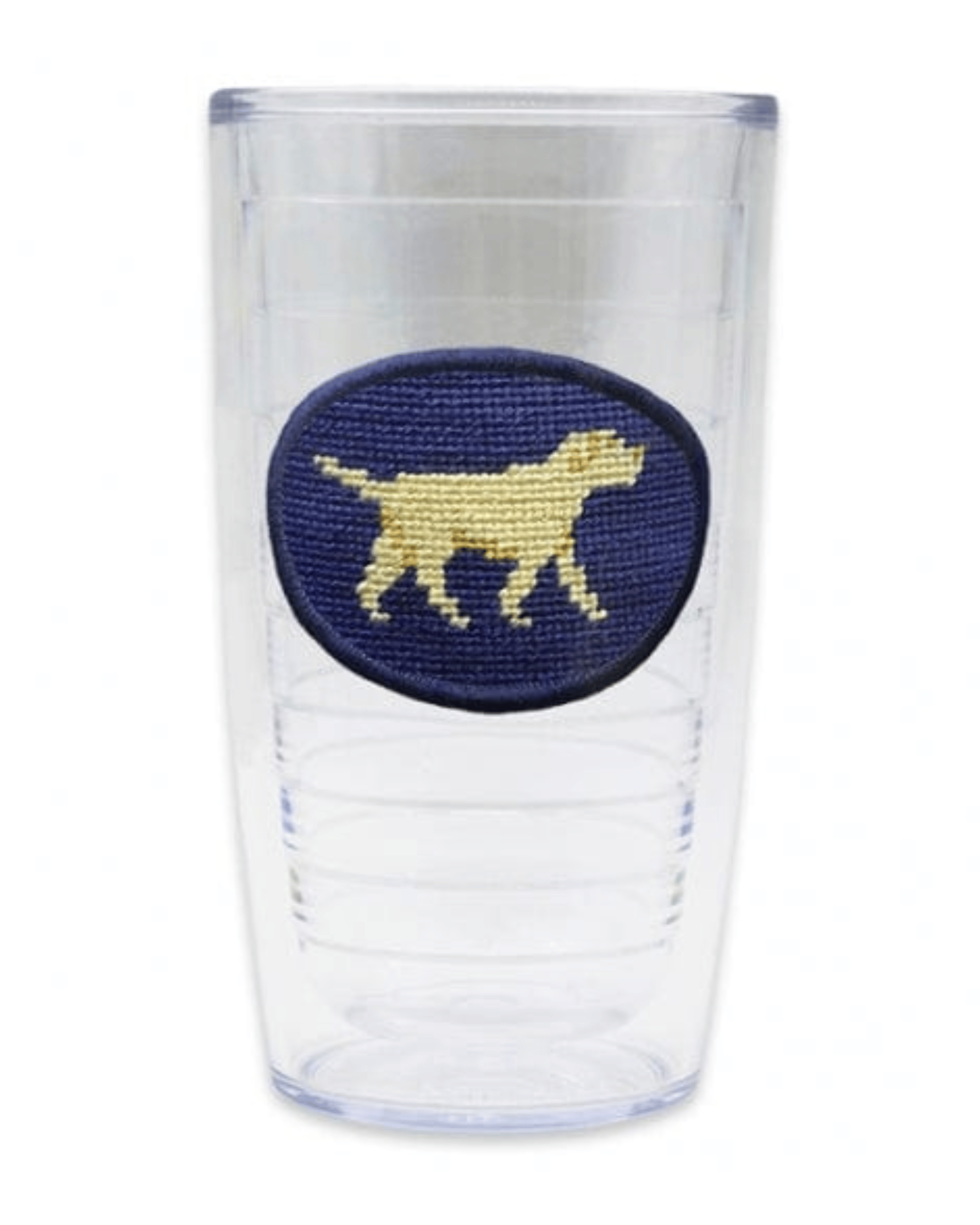 Smathers & Branson Drinkwear Yellow Lab Walking Needlepoint Tervis Tumbler