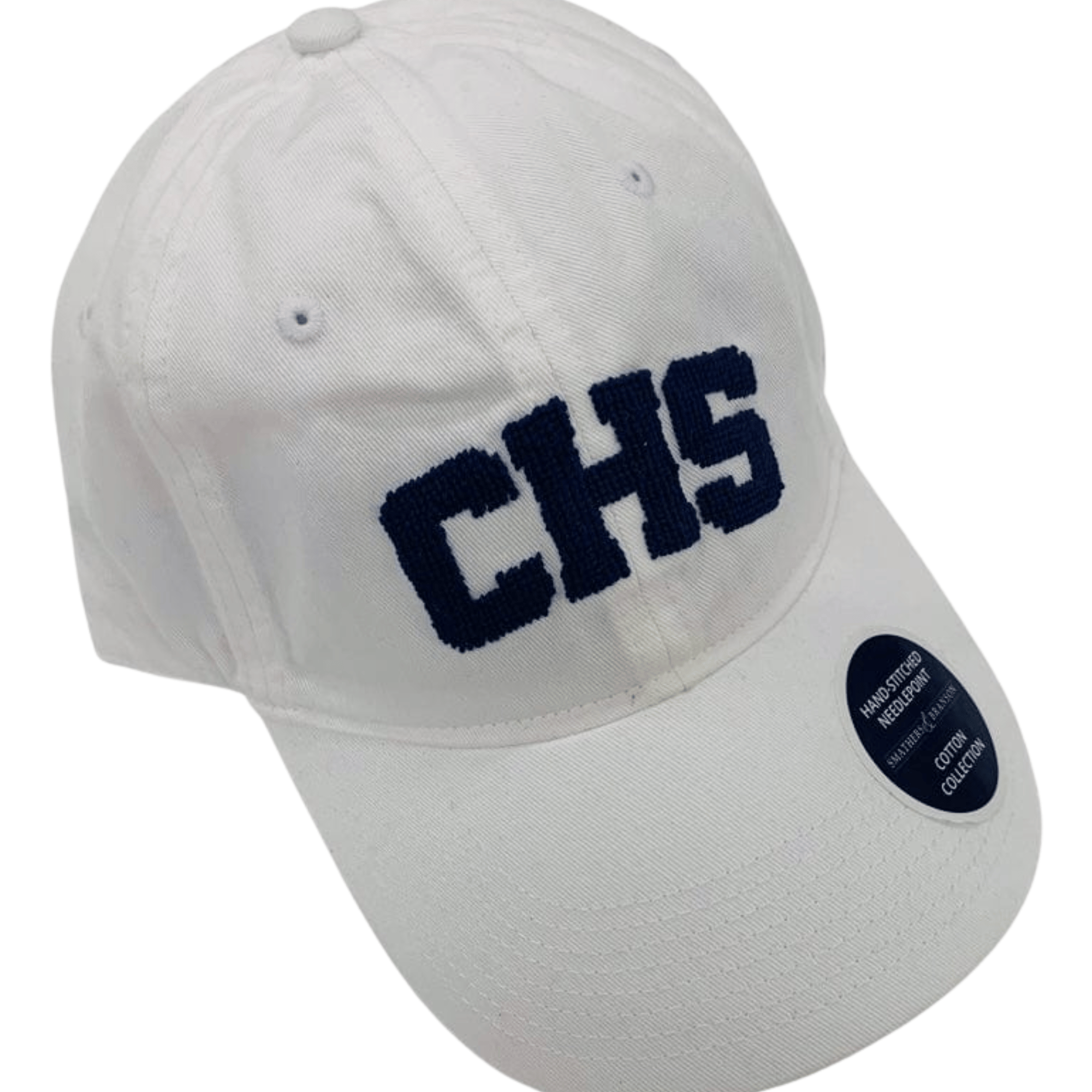 Smathers & Branson Hats "CHS" Needlepoint Hat (White)