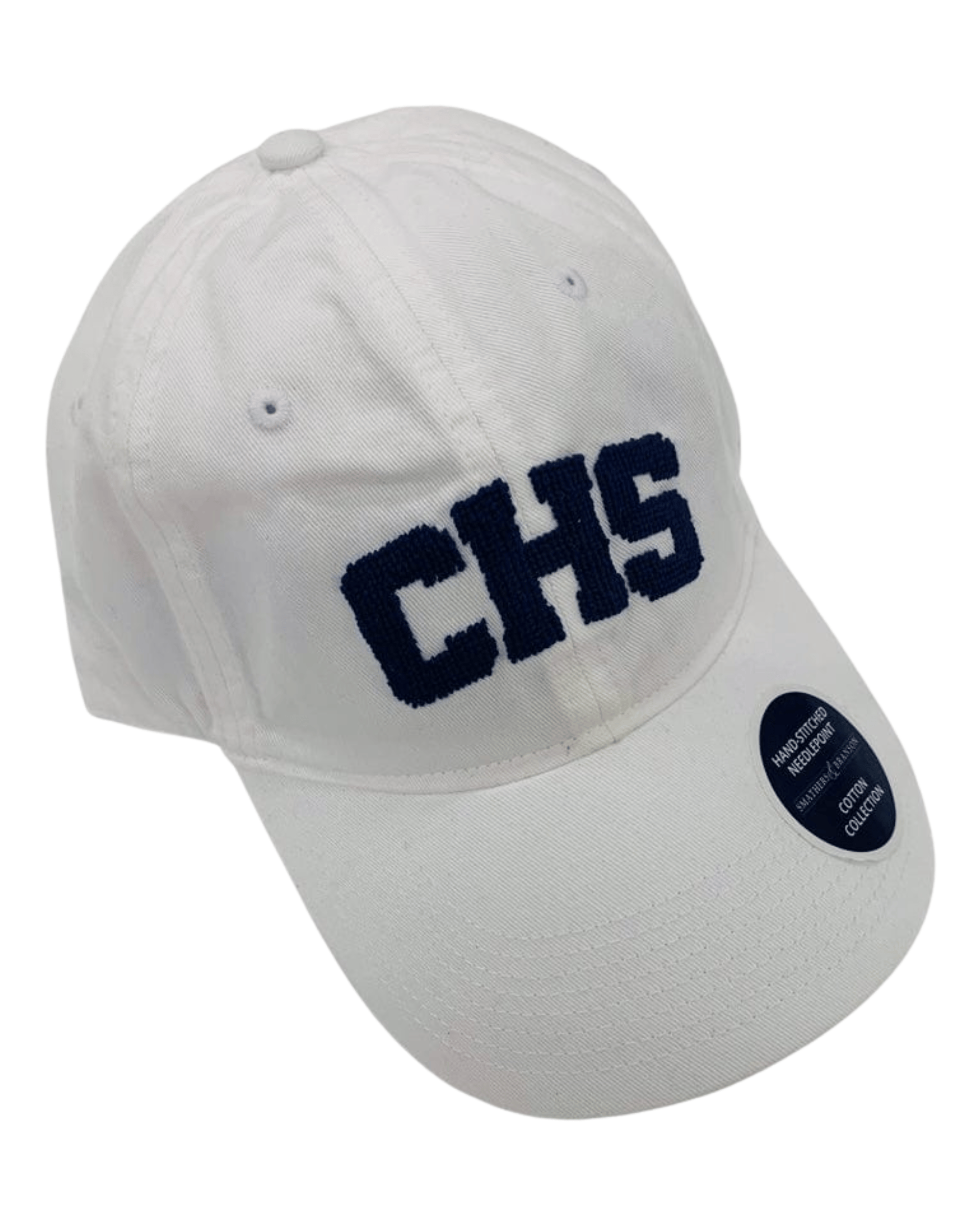 Smathers & Branson Hats "CHS" Needlepoint Hat (White)