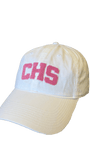 Smathers & Branson Hats "CHS" Needlepoint Hat (White w/ Pink)