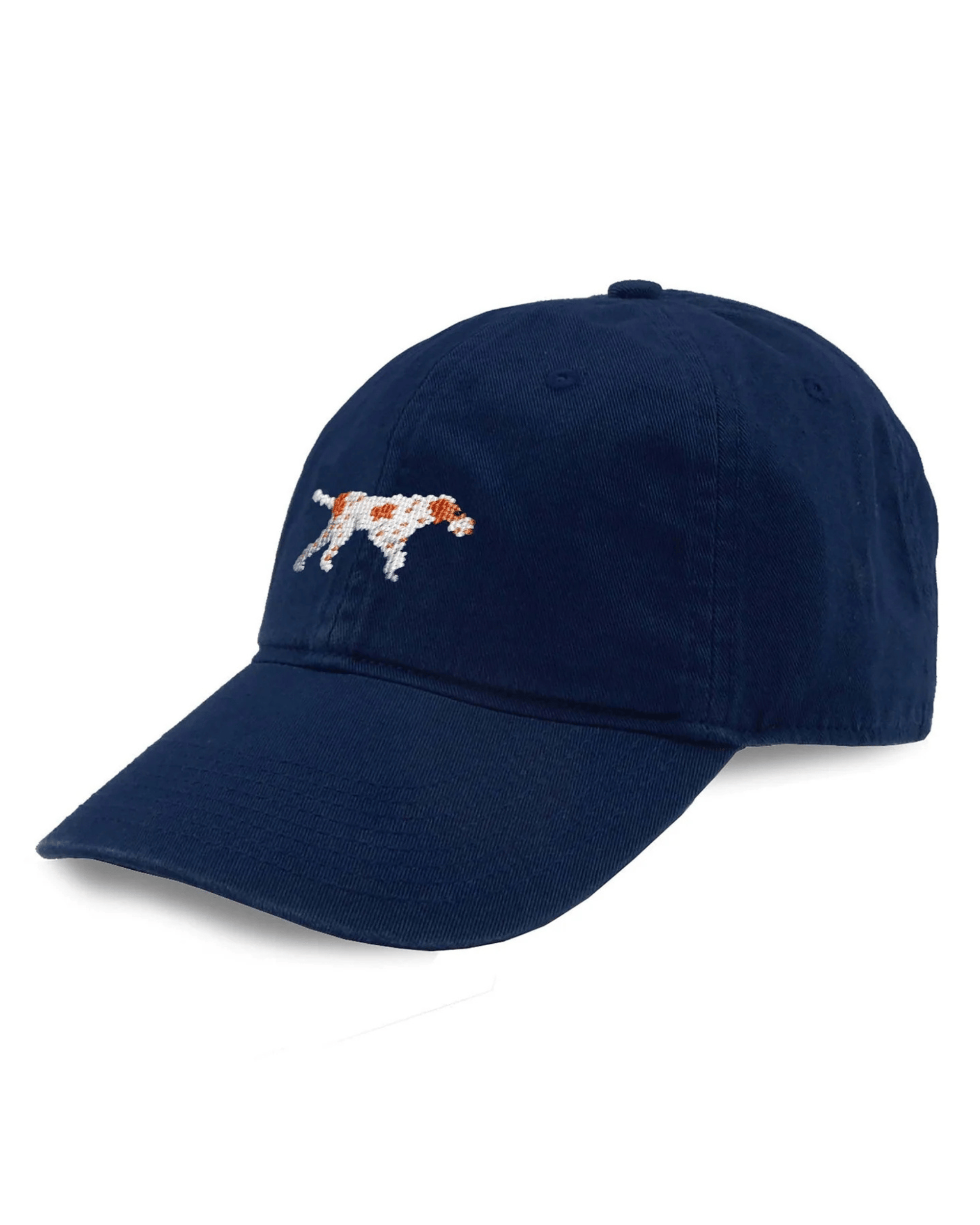 Smathers & Branson Hats NAVY Pointer Needlepoint Baseball Hat