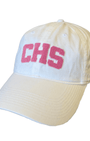 Smathers & Branson Hats WHITE W/PINK / 1SZ "CHS" Needlepoint Hat (White w/ Pink)