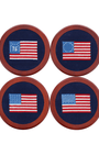 Smathers & Branson Home American Flag Needlepoint Coasters