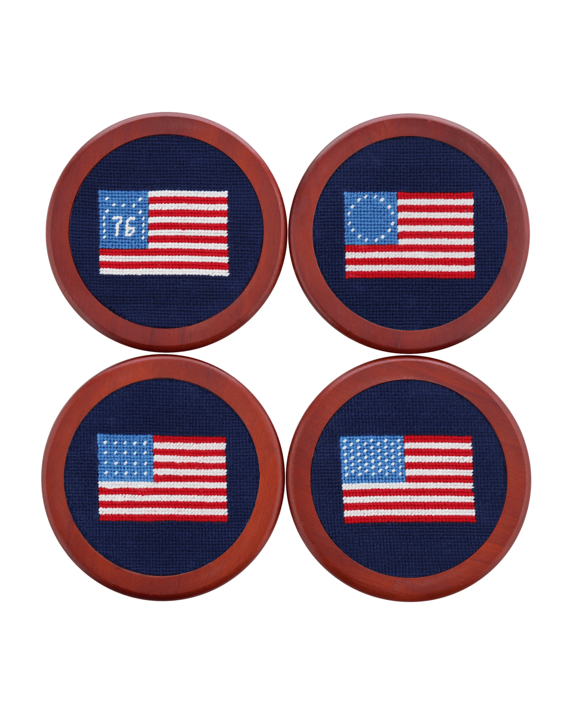Smathers & Branson Home American Flag Needlepoint Coasters