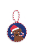 Smathers & Branson Home BLUEBERRY / OS Christmas Chocolate Lab Ornament