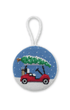 Smathers & Branson Home Christmas Golf Cart Needlepoint Ornament