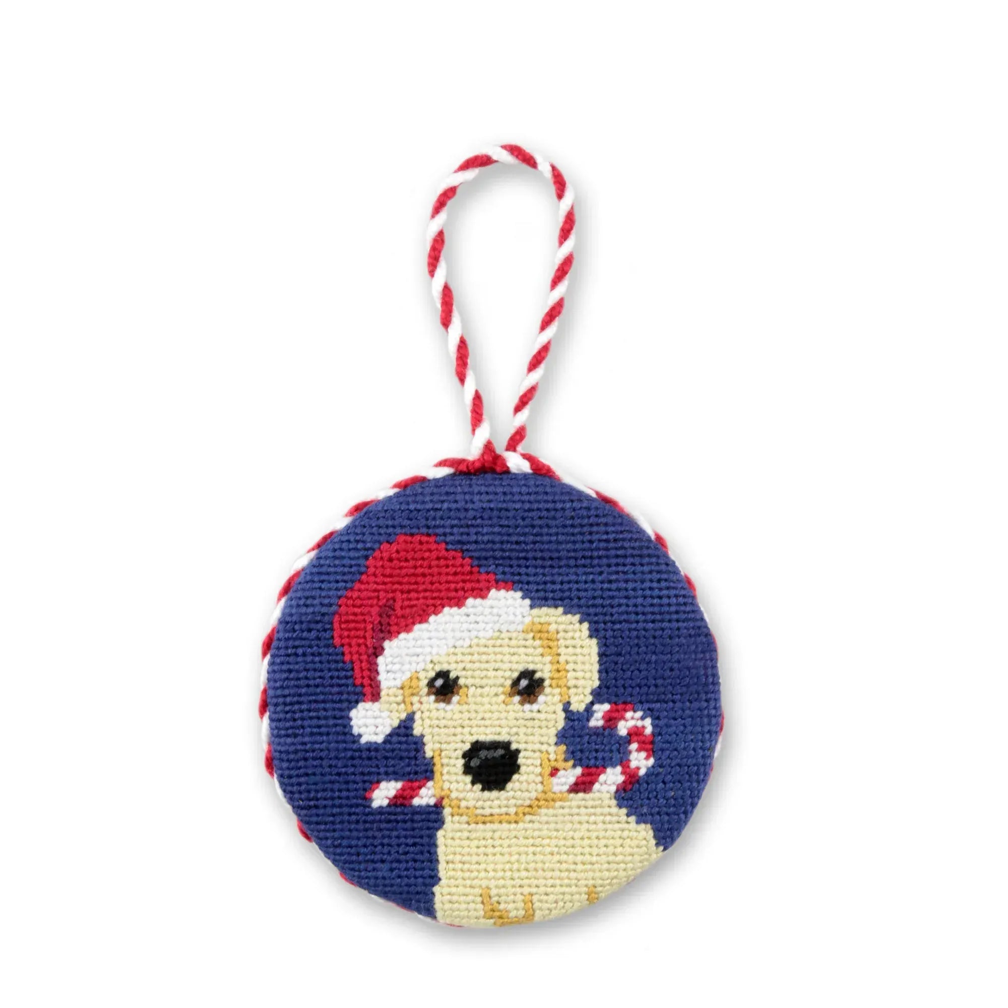 Smathers & Branson Home Christmas Yellow Lab Ornament (Classic Navy)