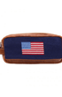Smathers & Branson Luggage American Flag Needlepoint Toiletry Bag
