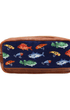 Smathers & Branson Luggage DARK NAVY Fish and Tackle Pattern Toiletry Bag