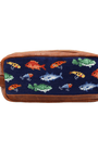 Smathers & Branson Luggage DARK NAVY Fish and Tackle Pattern Toiletry Bag
