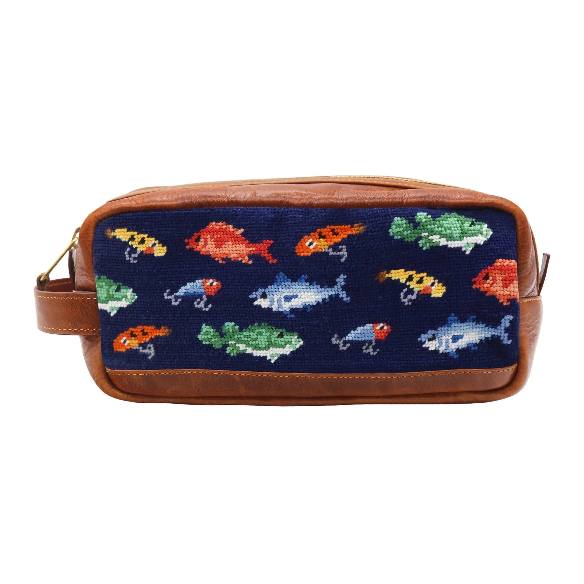 Smathers & Branson Luggage Fish and Tackle Pattern Toiletry Bag