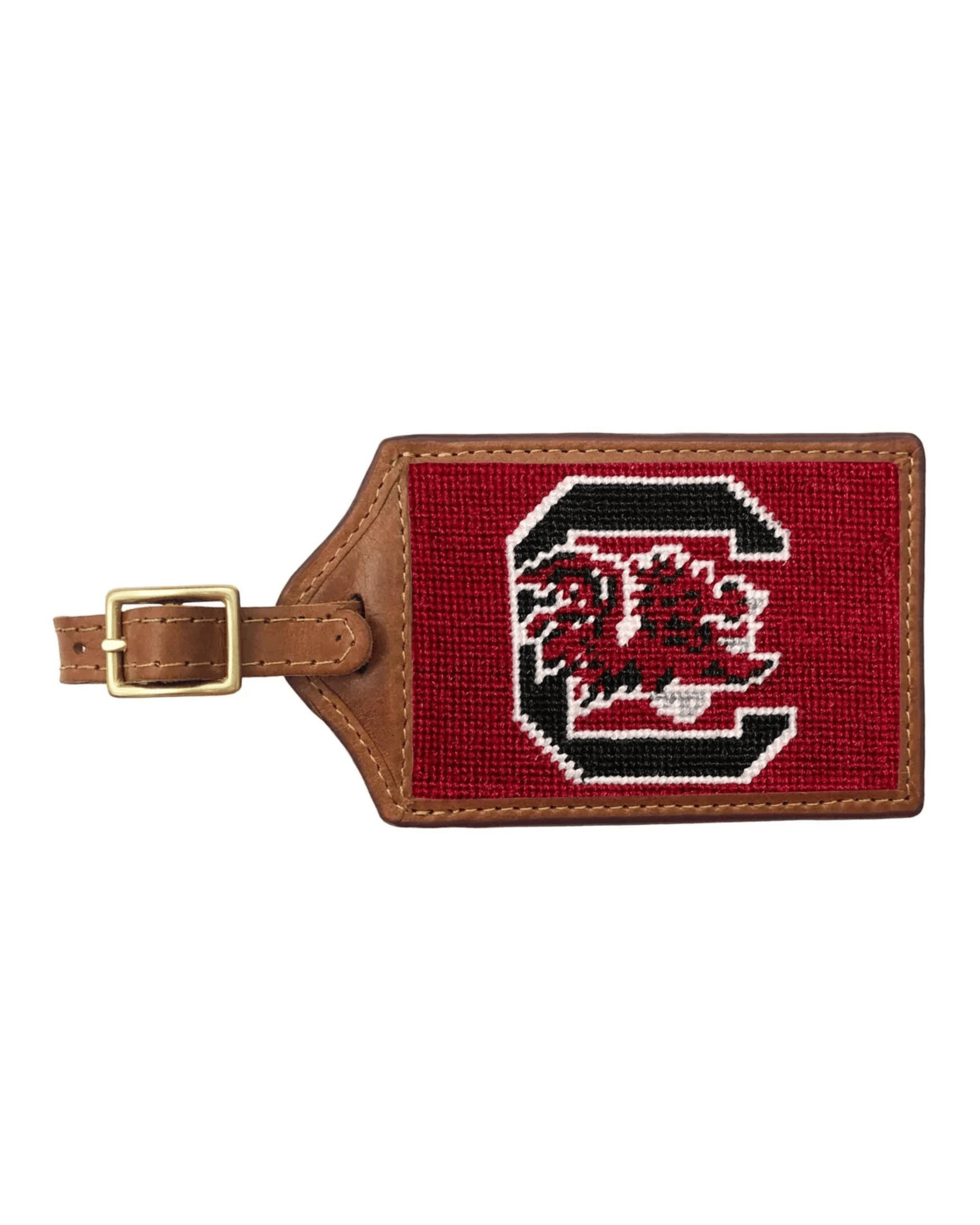 Smathers & Branson Luggage GARNET University of South Carolina Needlepoint Luggage Tag