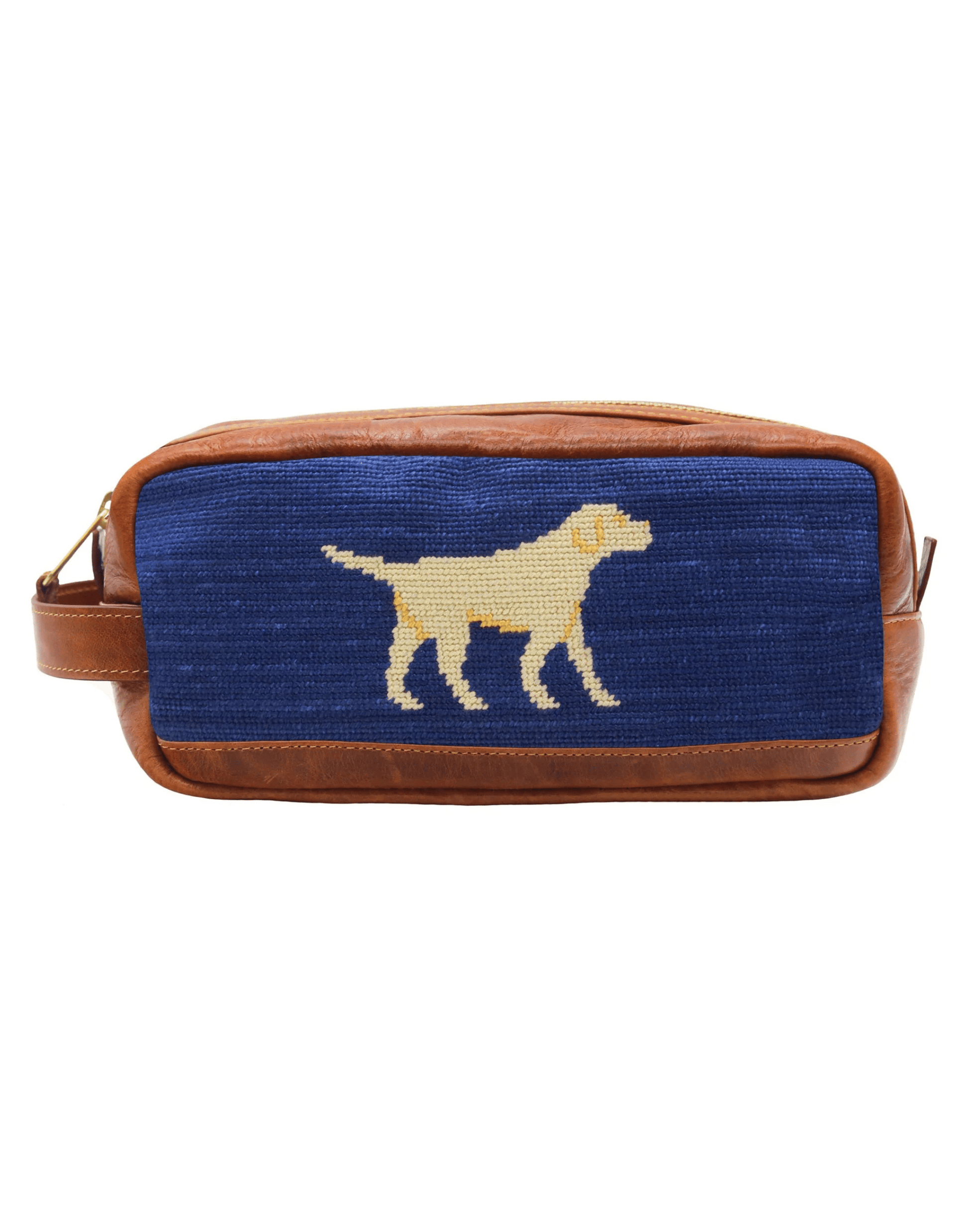 Smathers & Branson Luggage NONE Yellow Lab Needlepoint Toiletry Bag