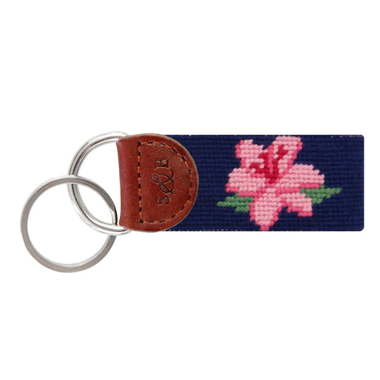 Smathers & Branson Small Leather Goods Azalea Key Fob (Dark Navy)