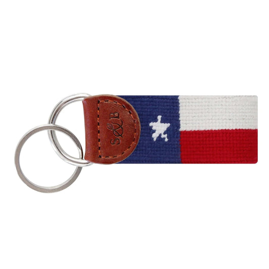 Smathers & Branson Small Leather Goods Big Texas Flag Key Fob