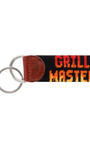 Smathers & Branson Small Leather Goods BLACK Grill Master Needlepoint Key Fob