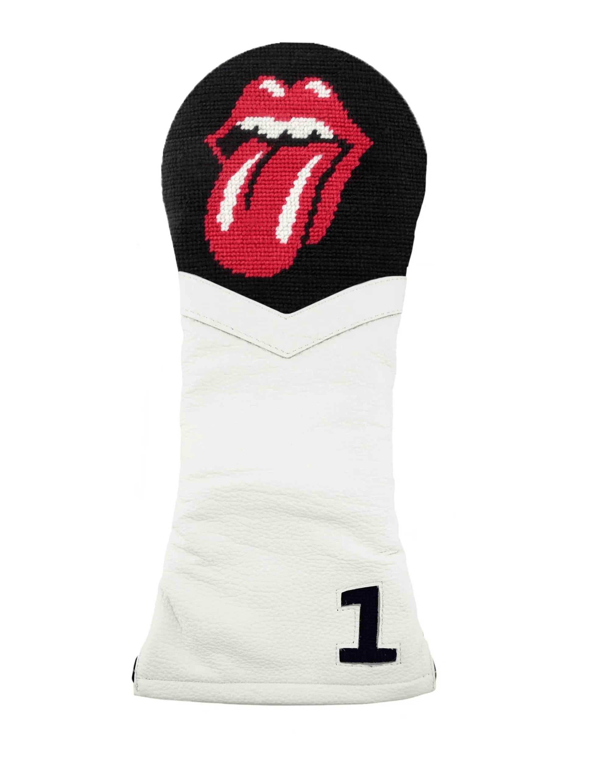 Smathers & Branson Small Leather Goods BLACK Rolling Stones Needlepoint Headcover