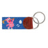 Smathers & Branson Small Leather Goods BLUE Ham and Egging Key Fob