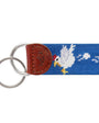 Smathers & Branson Small Leather Goods BLUE Ham and Egging Key Fob
