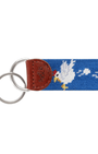 Smathers & Branson Small Leather Goods BLUE Ham and Egging Key Fob