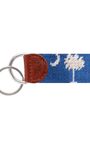 Smathers & Branson Small Leather Goods BLUE SC Flag Key Fob (Blueberry)