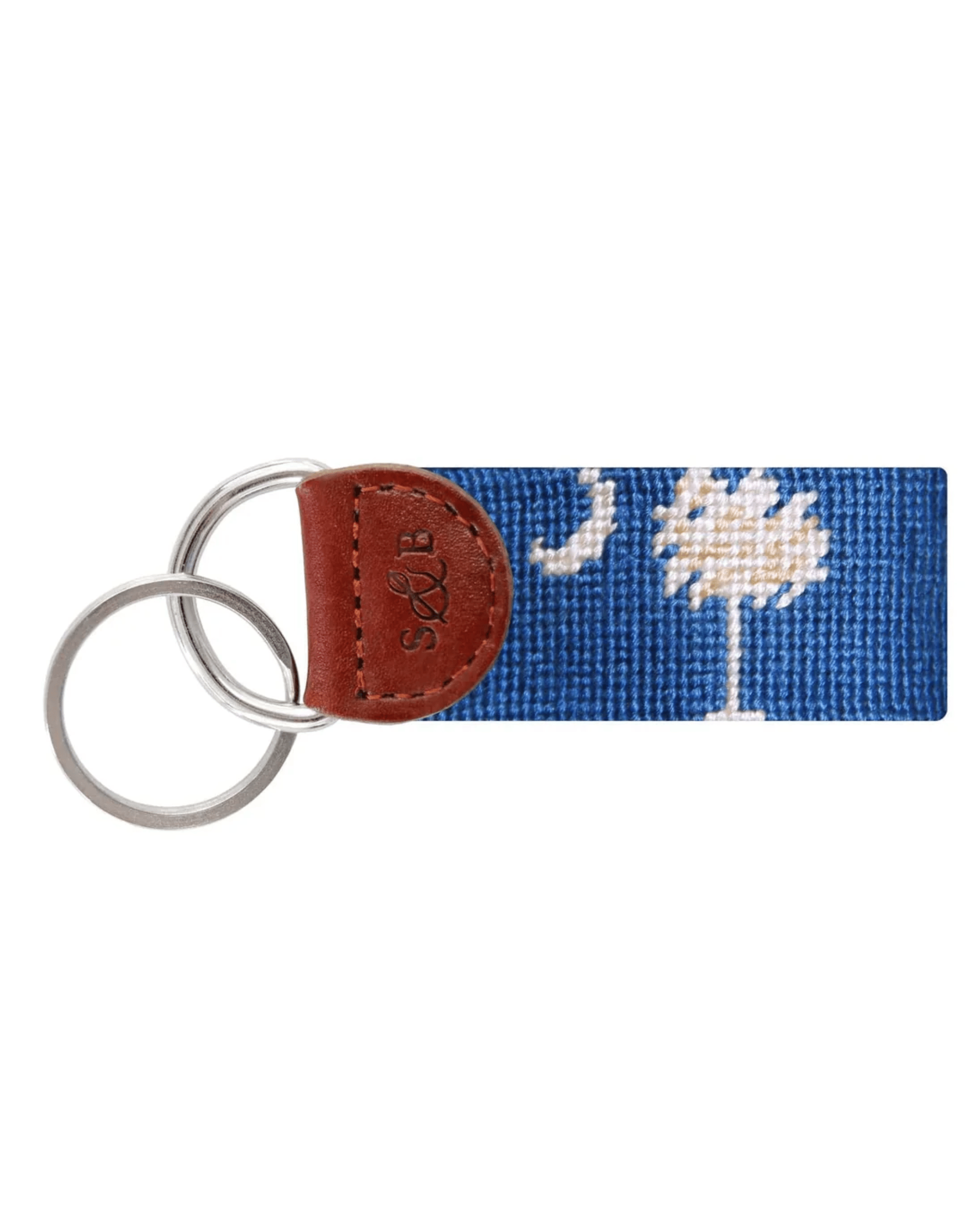Smathers & Branson Small Leather Goods BLUE SC Flag Key Fob (Blueberry)