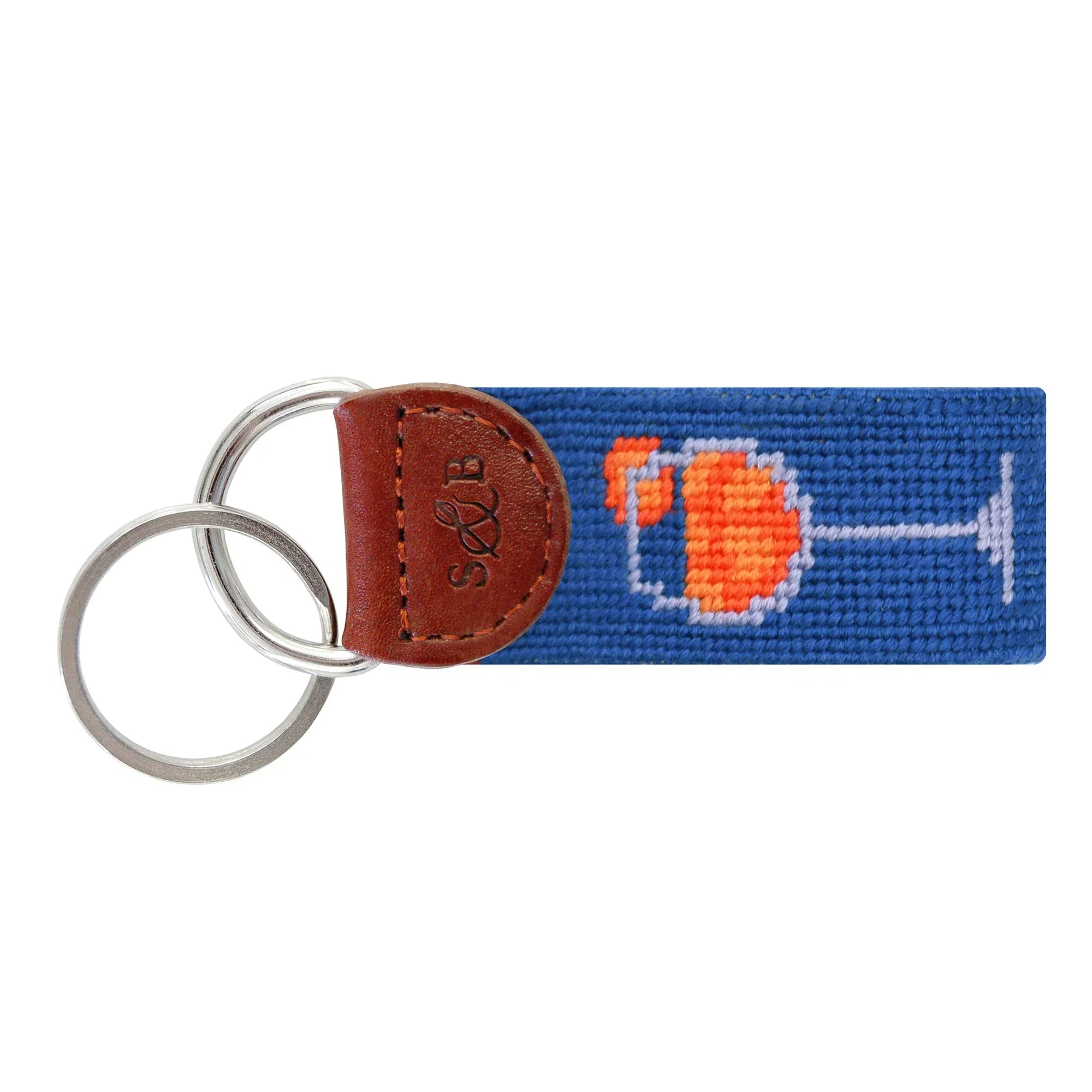 Smathers & Branson Small Leather Goods BLUEBERRY Aperol Spritz Key Fob