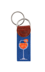 Smathers & Branson Small Leather Goods BLUEBERRY Aperol Spritz Key Fob