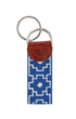 Smathers & Branson Small Leather Goods BLUEBERRY-LIGHT KHAKI Claiborne Key Fob