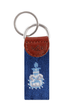 Smathers & Branson Small Leather Goods Citadel Needlepoint Key Fob