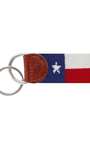 Smathers & Branson Small Leather Goods CLASSIC NAVY Big Texas Flag Key Fob