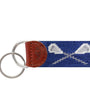 Smathers & Branson Small Leather Goods classic navy Lacrosse Key Fob (Classic Navy)