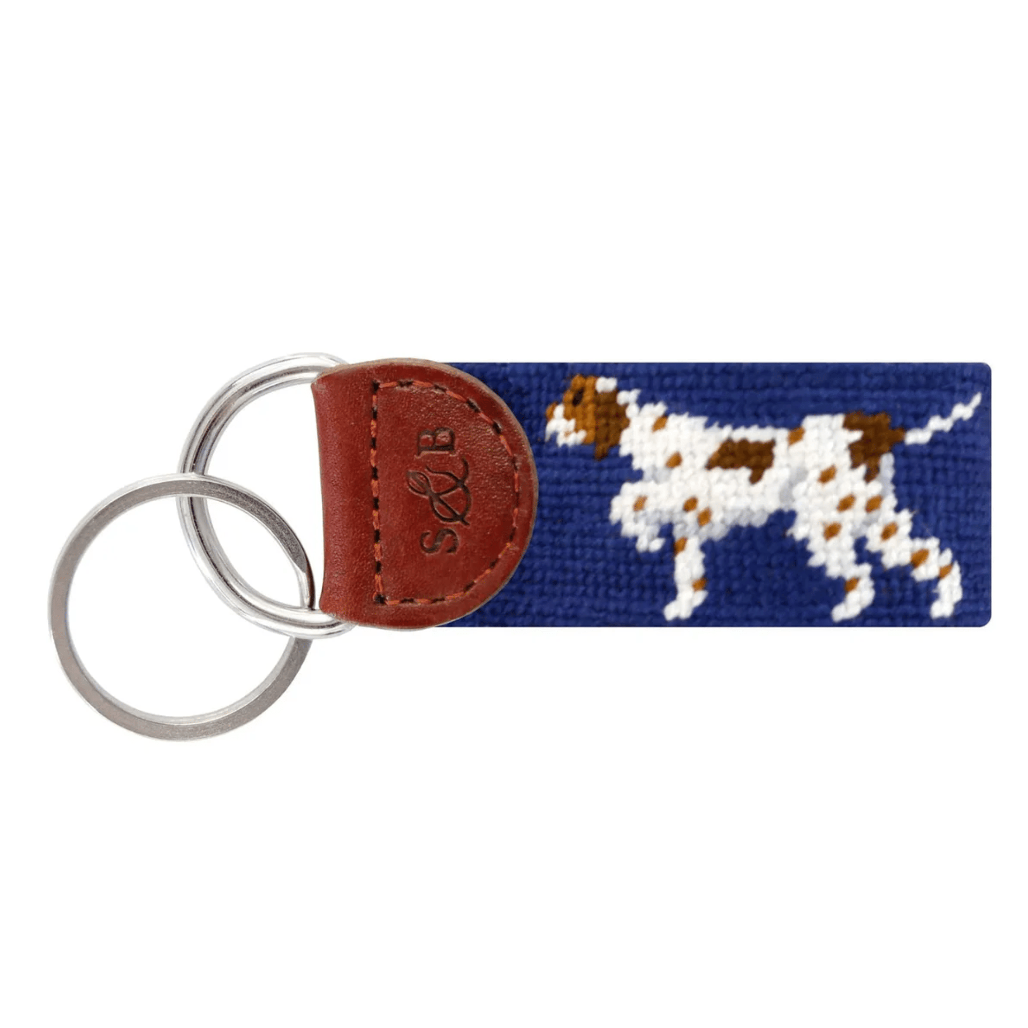 Smathers & Branson Small Leather Goods CLASSIC NAVY Pointer Key Fob (Classic Navy)