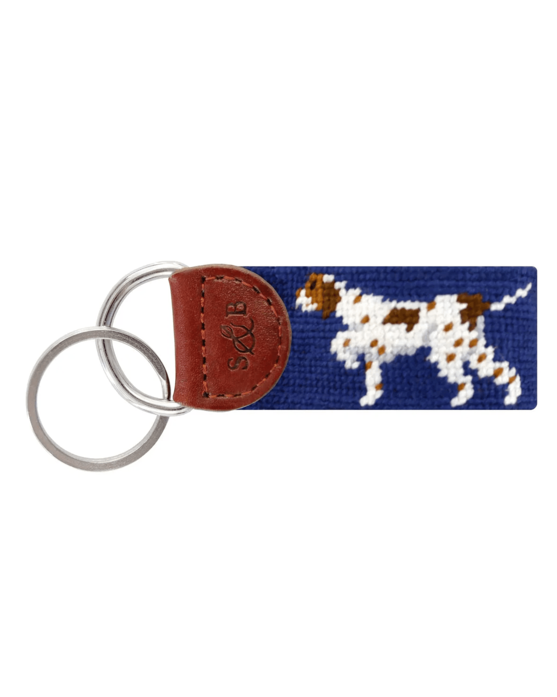 Smathers & Branson Small Leather Goods CLASSIC NAVY Pointer Key Fob (Classic Navy)