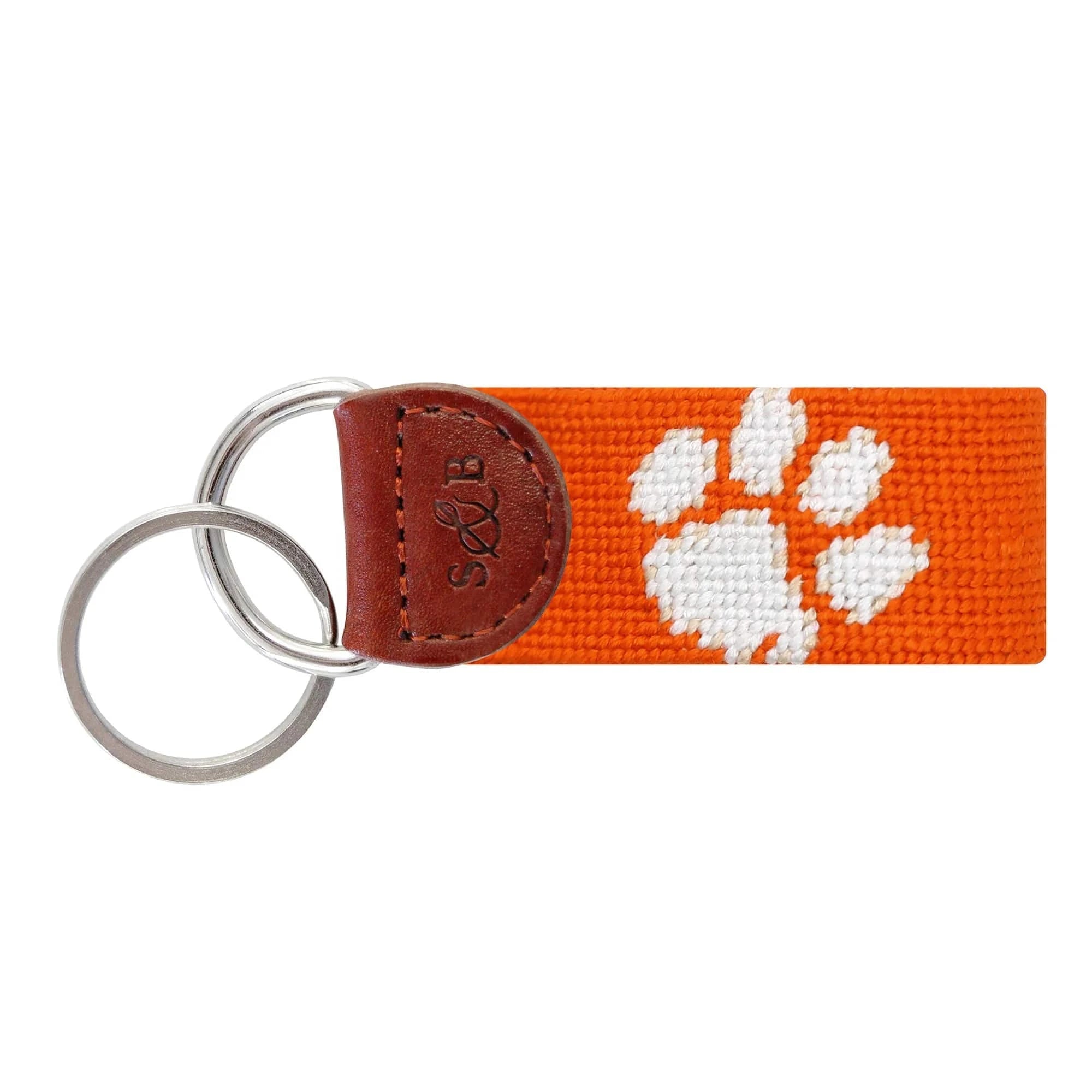 Smathers & Branson Small Leather Goods Clemson Key Fob (Orange)