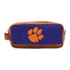 Smathers & Branson Small Leather Goods Clemson Needlepoint Toiletry Bag