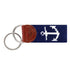 Smathers & Branson Small Leather Goods Dark Navy Anchor Key Fob