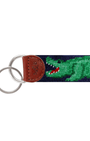 Smathers & Branson Small Leather Goods DARK NAVY Gator Key Fob